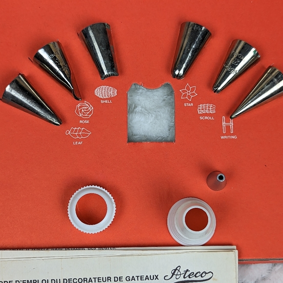Vintage Ateco Fancy Pastry Decorating Set Missing Bag - Picture 5 of 6